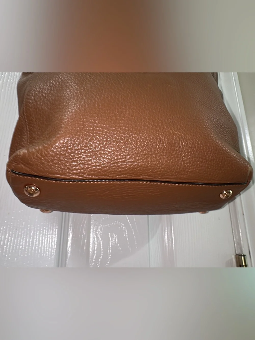 Michael Kors Harper Luggage Brown Leather Medium North South Tote. (Bags 21)